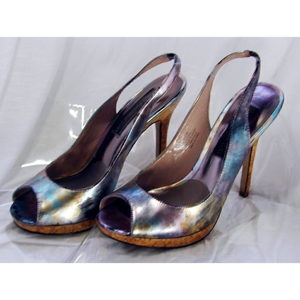 Steve MADDEN metallic Pastel slingback Heels